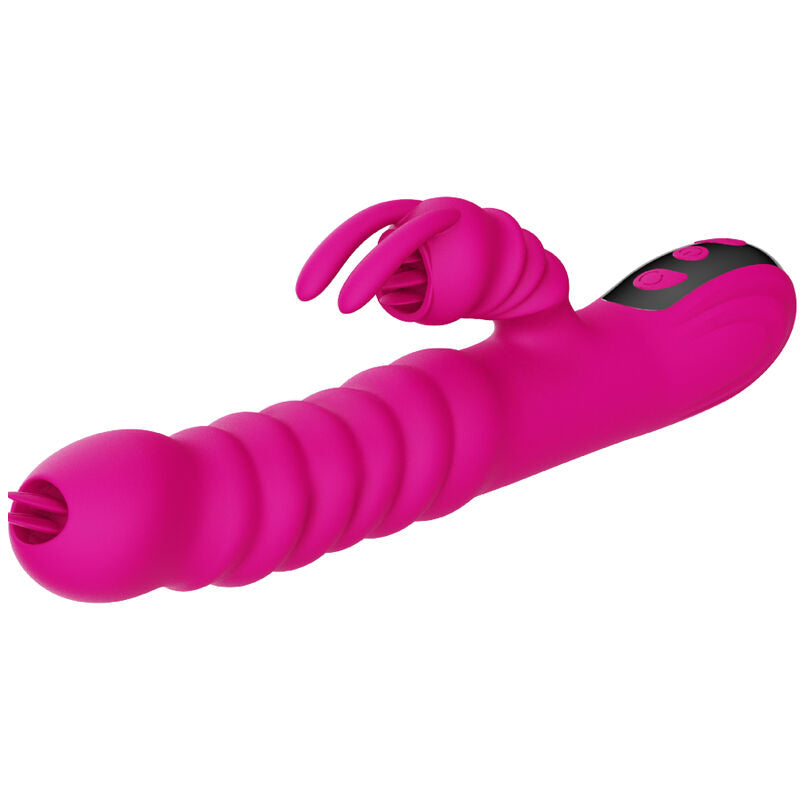 ARMONY - RABBIT DOUBLE TONGUE MULTIFUNCTION VIBRATOR FUCHSIA HEAT EFFECT - NOCTURNA DESIRES