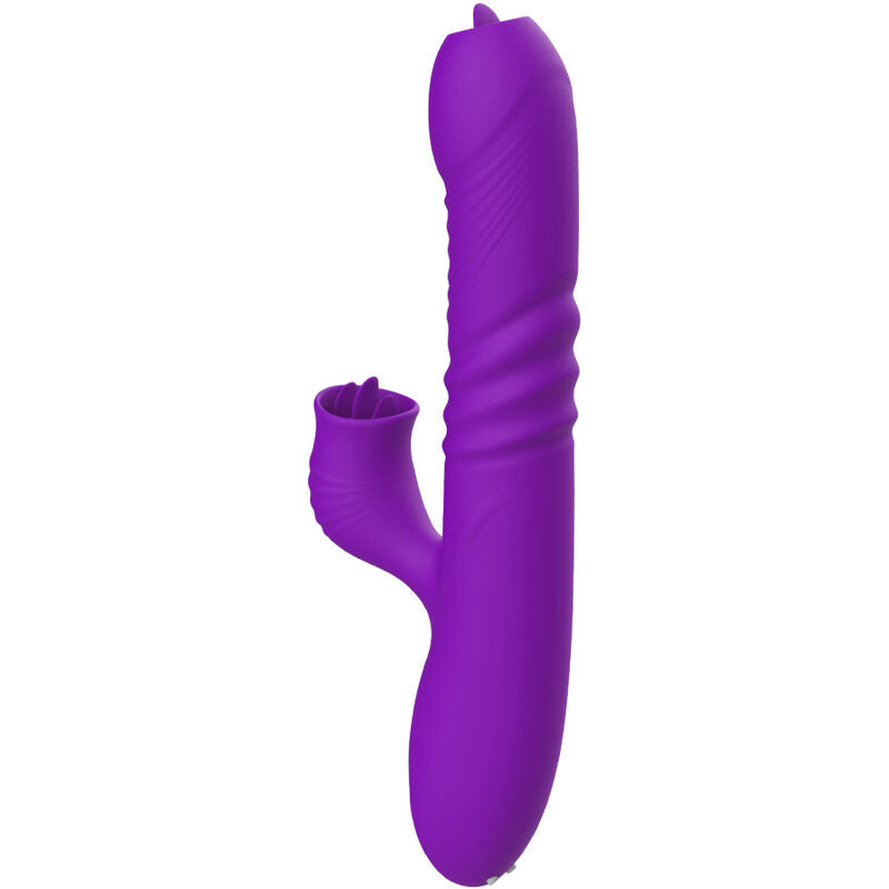 ARMONY - FULLY G SPOT RABBIT VIBRATOR WITH STIMULATING TONGUE VIOLET HEAT EFFECT - NOCTURNA DESIRES
