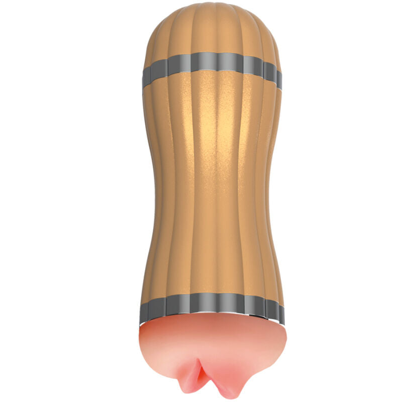 ARMONY - BEVIS DOUBLE MASTURBATOR VAGINA & MOUTH WITHOUT VIBRATION GOLD - NOCTURNA DESIRES