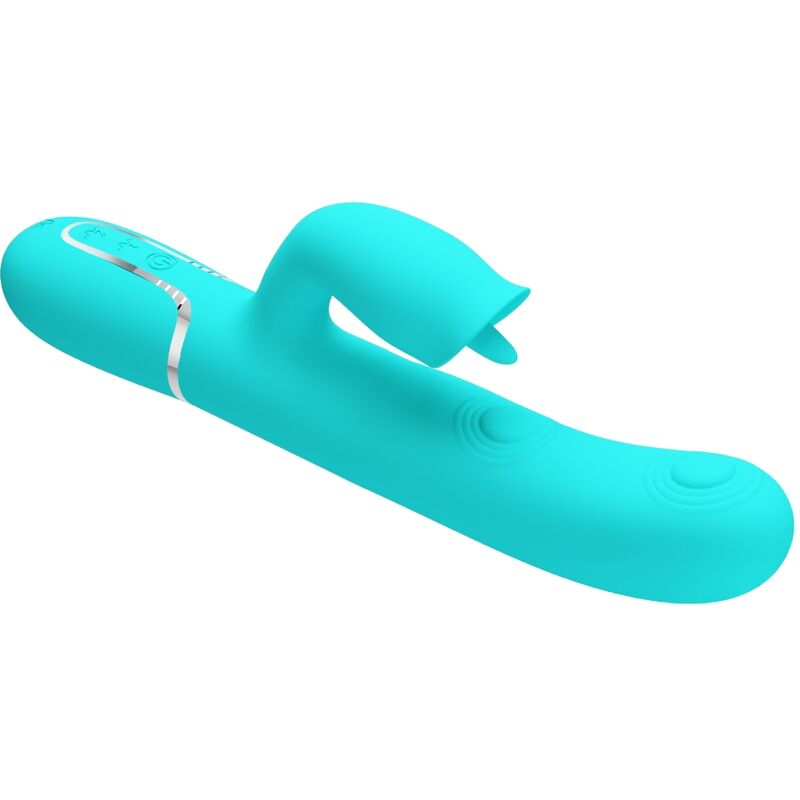 PRETTY LOVE - RABBIT VIBRATOR WITH LICKING AQUA GREEN - NOCTURNA DESIRES
