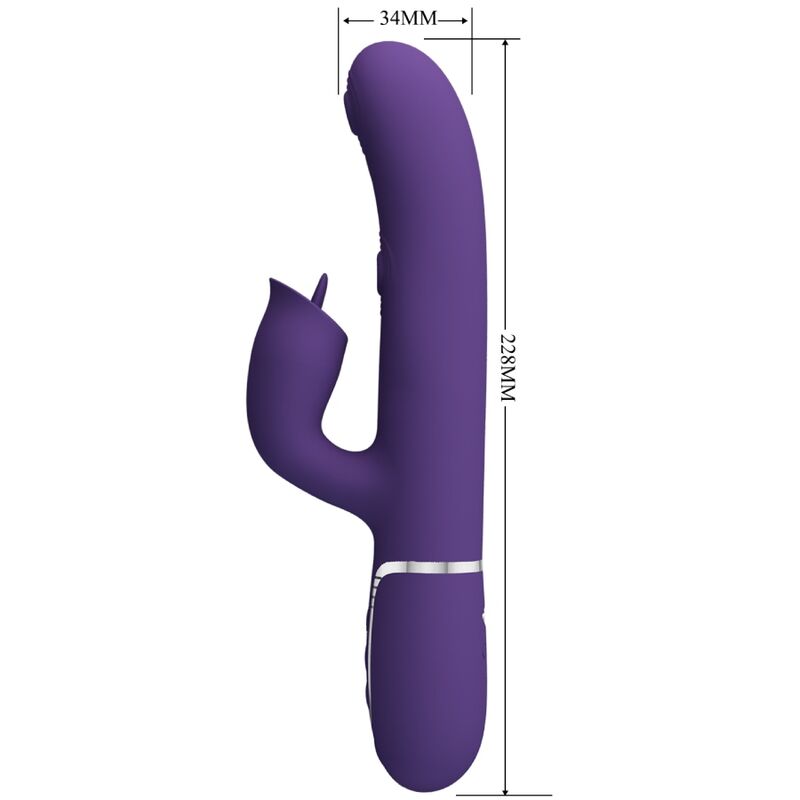 PRETTY LOVE - RABBIT VIBRATOR WITH LICKING PURPLE - NOCTURNA DESIRES