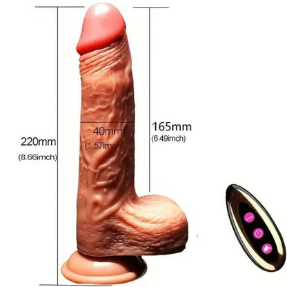 ARMONY - REALISTIC DILDO VIBRATOR & THRUSTING REMOTE CONTROL 22.5 CM - NOCTURNA DESIRES