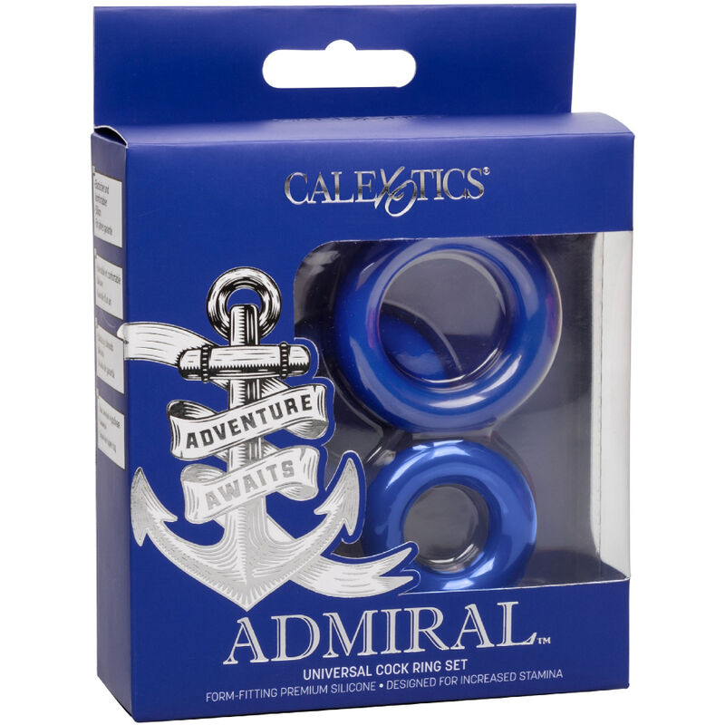 CALEXOTICS - ADMIRAL COCK RING SET BLUE - NOCTURNA DESIRES