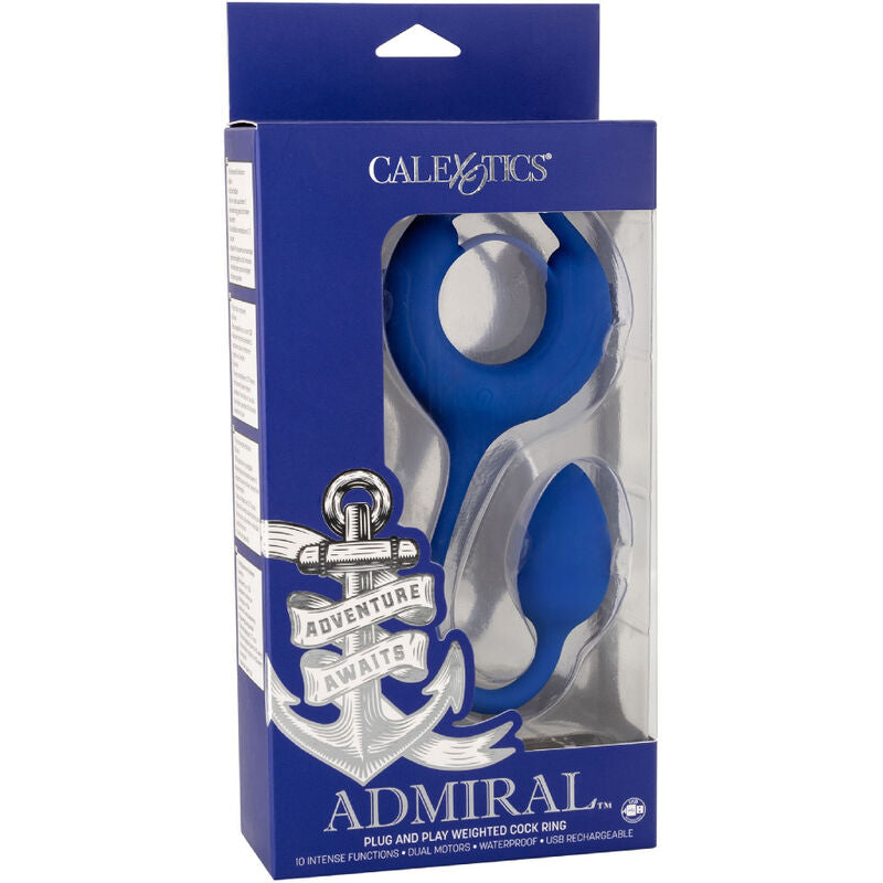 CALEXOTICS - ADMIRAL WEIGHTED COCK RING BLUE - NOCTURNA DESIRES