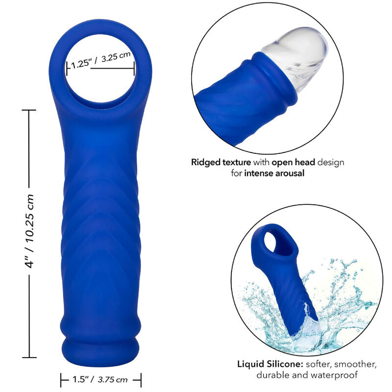 CALEXOTICS - ADMIRAL WAVE PENIS COVER LIQUID SILICONE BLUE - NOCTURNA DESIRES