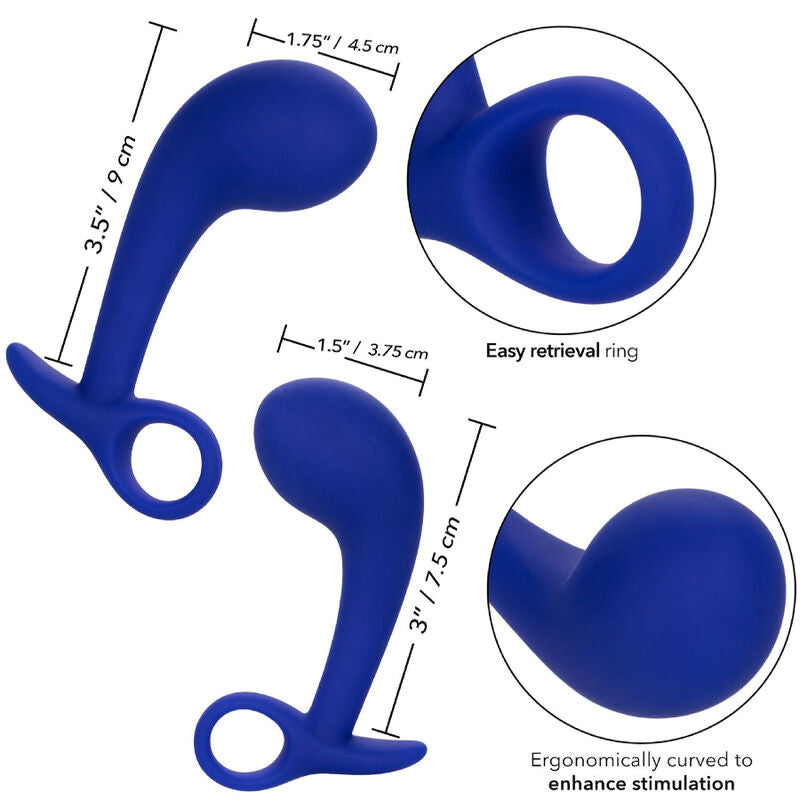CALEXOTICS - ADMIRAL SET 2 ANAL PLUG BLUE - NOCTURNA DESIRES