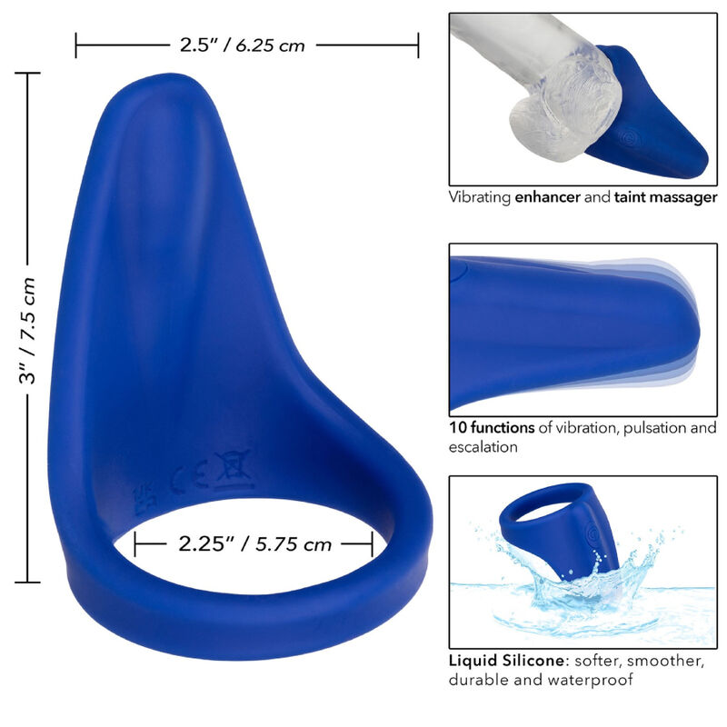 CALEXOTICS - ADMIRAL PERINEUM MASSAGER BLUE - NOCTURNA DESIRES