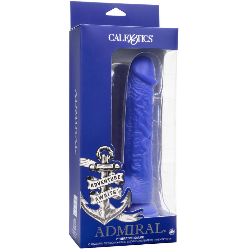 CALEXOTICS - ADMIRAL SAILOR REALISTIC DILDO VIBRATOR BLUE - NOCTURNA DESIRES