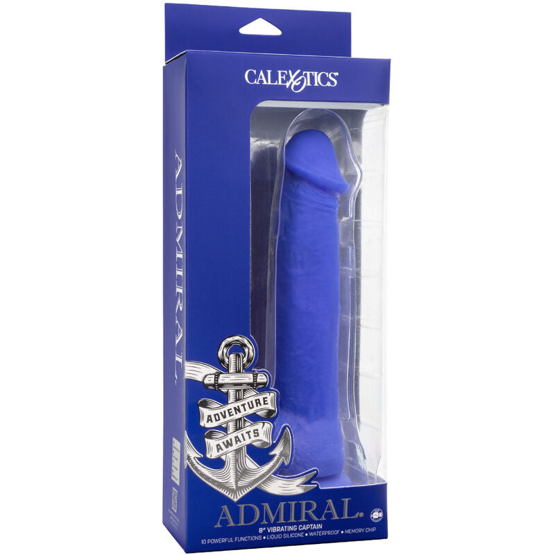 CALEXOTICS - ADMIRAL CAPTAIN REALISTIC DILDO VIBRATOR BLUE - NOCTURNA DESIRES