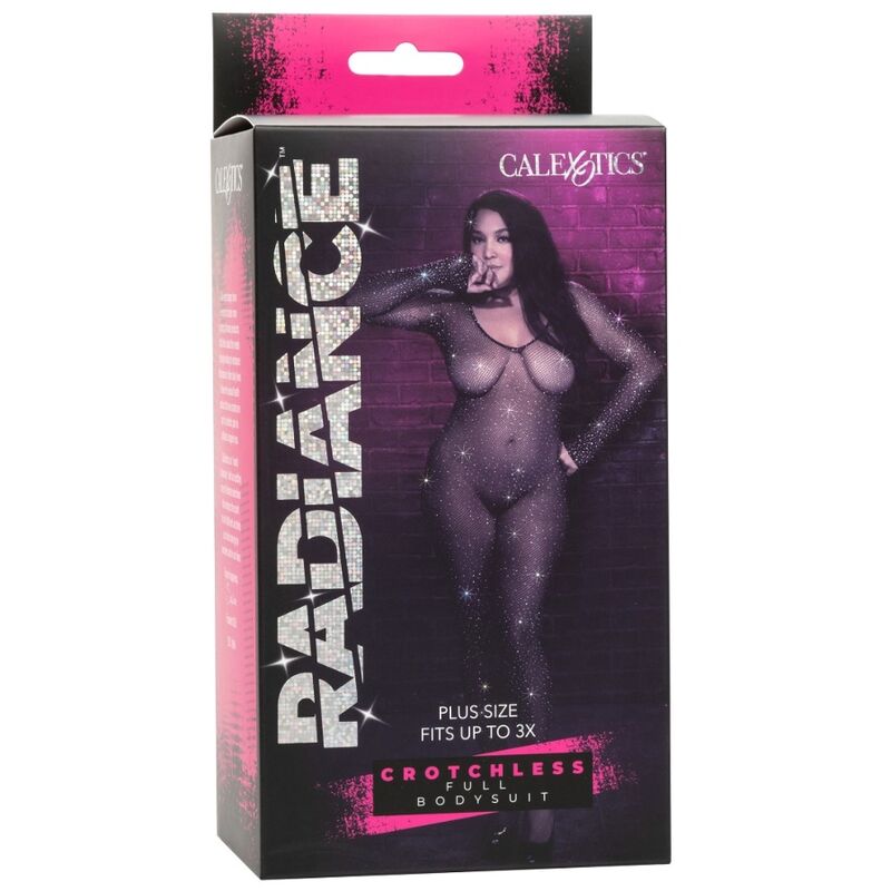CALEXOTICS - RADIANCE CROTCHLESS FULL BODYSUIT RHINE PLUS SIZE - NOCTURNA DESIRES