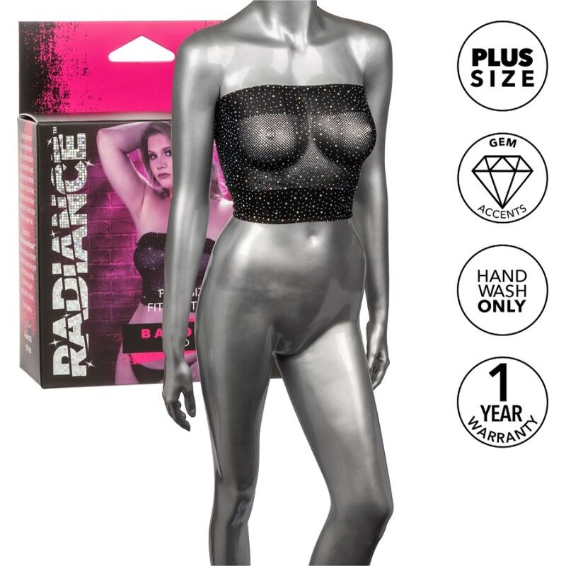 CALEXOTICS - RADIANCE BANDEAU TOP RHINE PLUS SIZE - NOCTURNA DESIRES