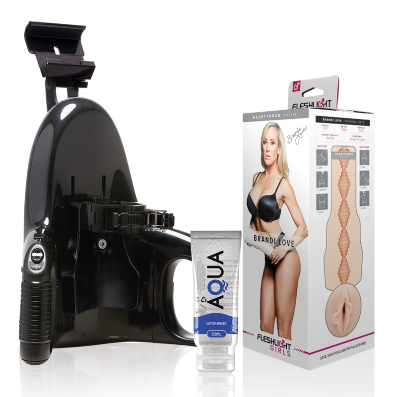FLESHLIGHT - BRANDI LOVE VAGINA + UNIVERSAL LAUNCH + AQUA QUALITY LUBRICANT 50 ML - NOCTURNA DESIRES
