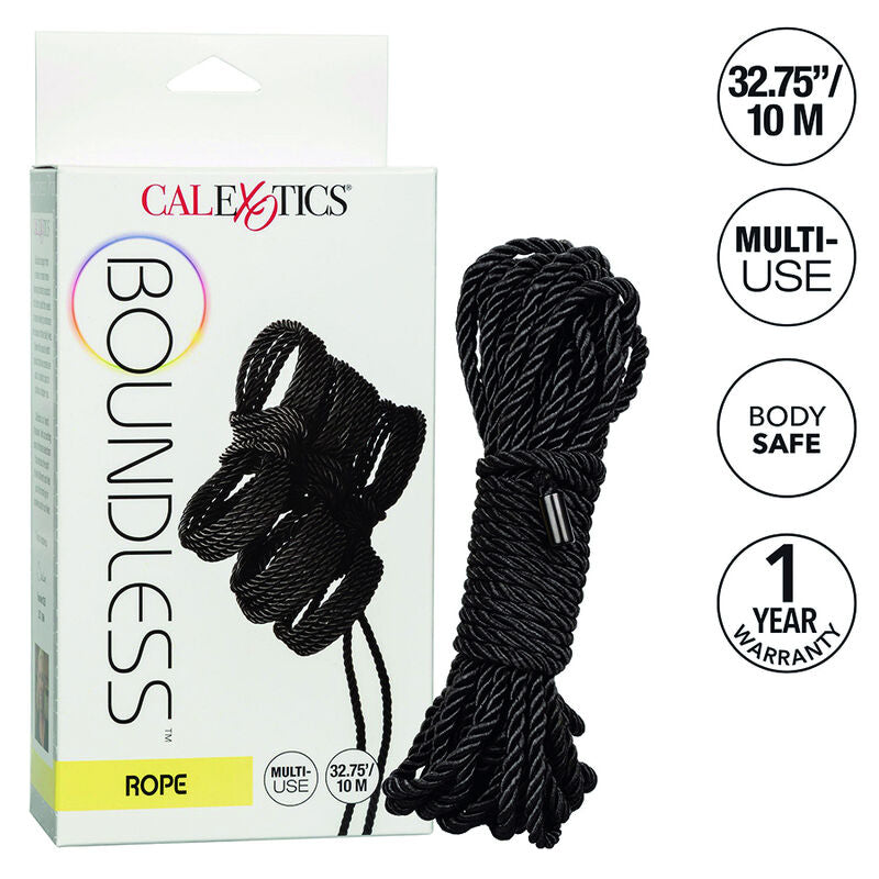 CALEXOTICS - BOUNDLESS ROPE 10M BLACK - NOCTURNA DESIRES