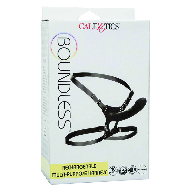 CALEXOTICS - BOUNDLESS RECHARGABLE MULTI-PORPUSE ARNESS - NOCTURNA DESIRES