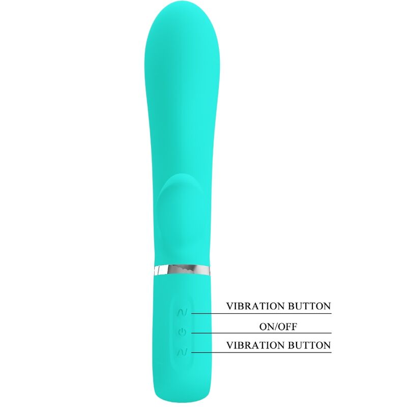 PRETTY LOVE - THOMAS MULTIFUNCTION G-SPOT VIBRATOR AQUA GREEN - NOCTURNA DESIRES