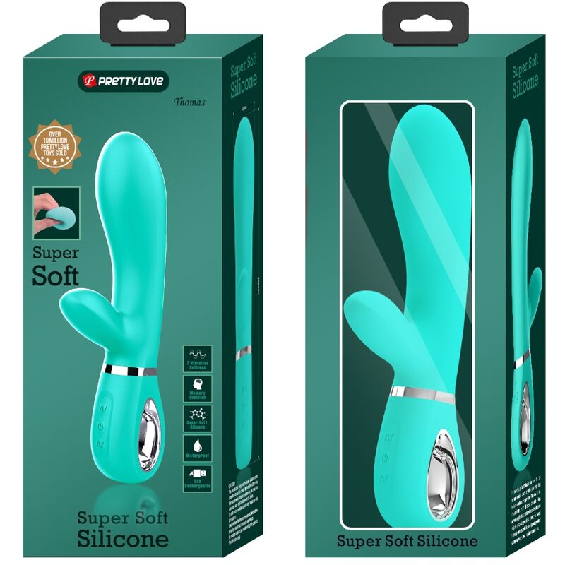 PRETTY LOVE - THOMAS MULTIFUNCTION G-SPOT VIBRATOR AQUA GREEN - NOCTURNA DESIRES