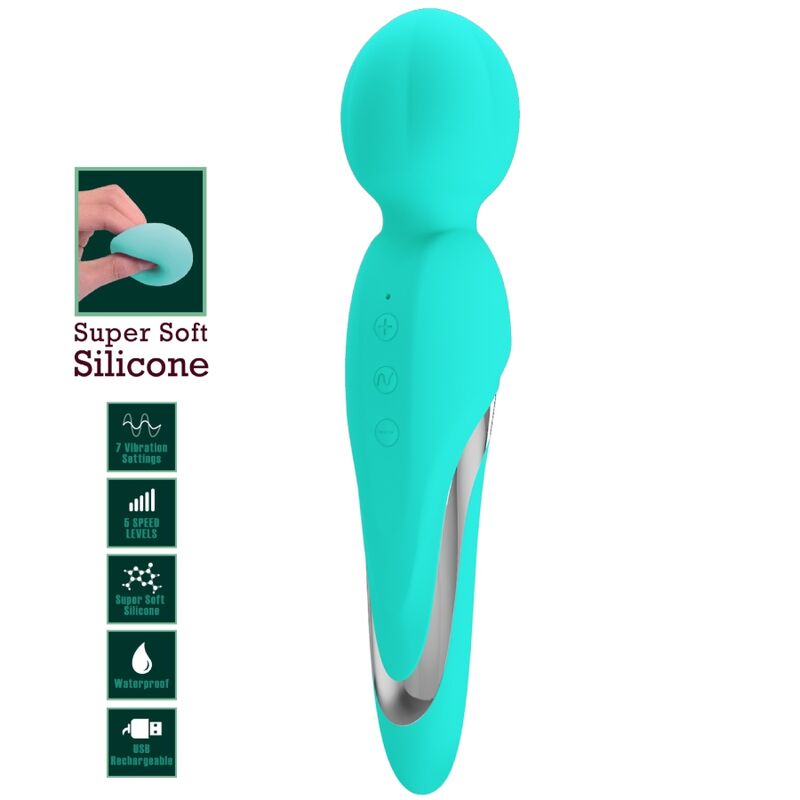 PRETTY LOVE - WALTER VIBRATOR WAND AQUA GREEN - NOCTURNA DESIRES