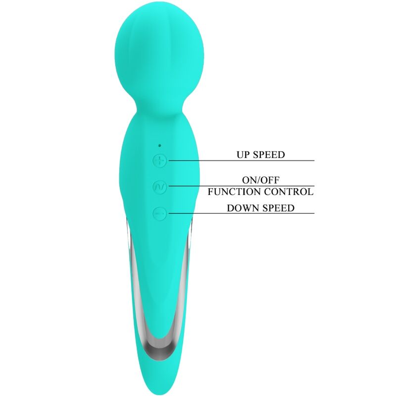 PRETTY LOVE - WALTER VIBRATOR WAND AQUA GREEN - NOCTURNA DESIRES