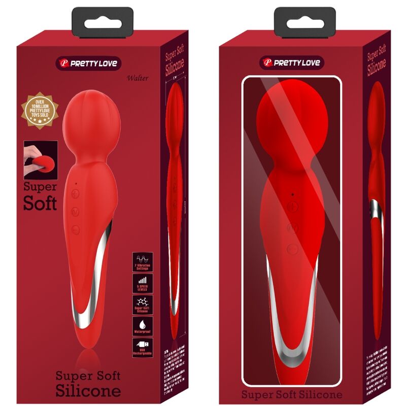 PRETTY LOVE - WALTER VIBRATOR WAND RED - NOCTURNA DESIRES