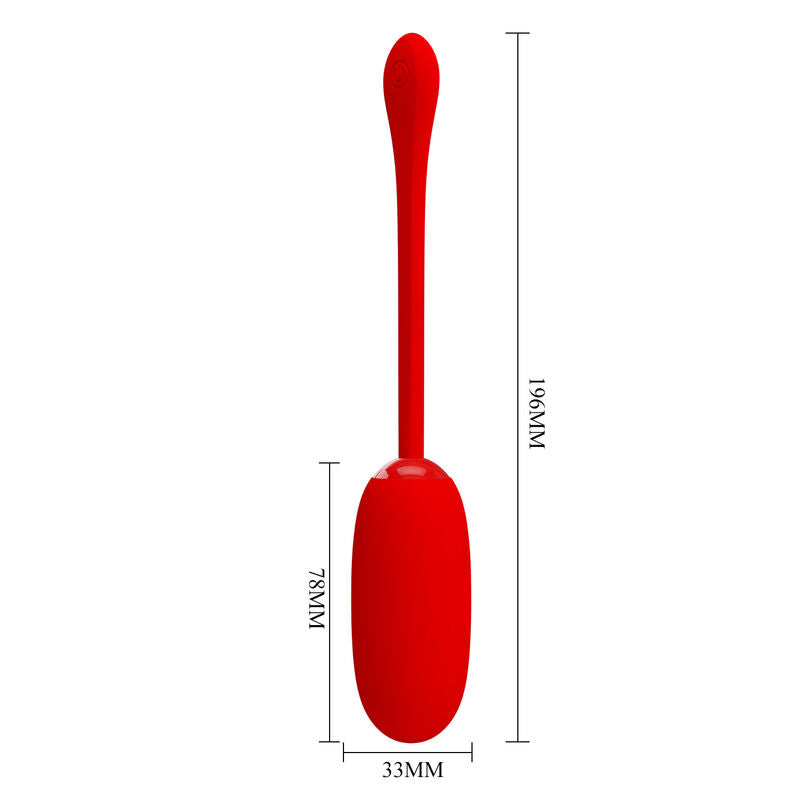 PRETTY LOVE - JULIUS WATERPROOF-RECHARGEABLE VIBRATING EGG RED - NOCTURNA DESIRES