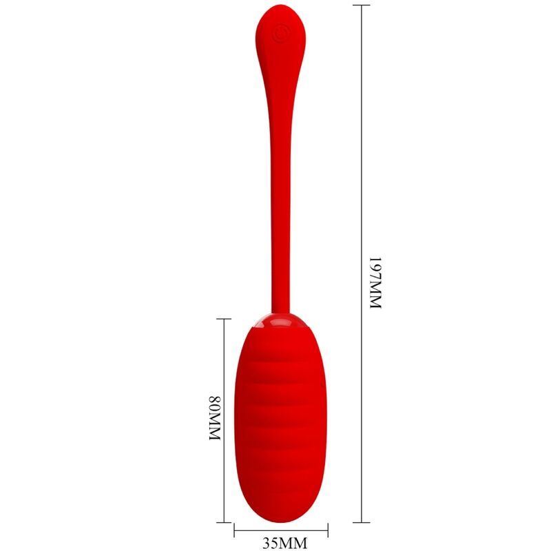PRETTY LOVE - KIRK RECHARGEABLE VIBRATING EGG RED - NOCTURNA DESIRES