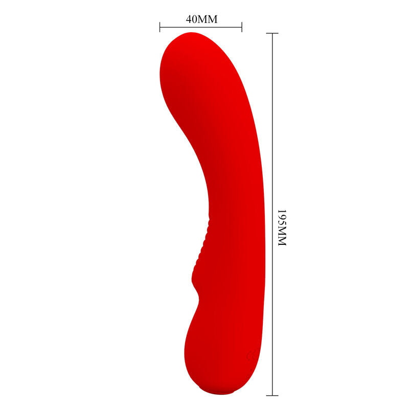 PRETTY LOVE - PRESCOTT RECHARGEABLE VIBRATOR RED - NOCTURNA DESIRES