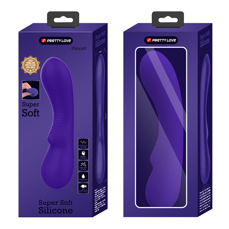 PRETTY LOVE - PRESCOTT RECHARGEABLE VIBRATOR PURPLE - NOCTURNA DESIRES