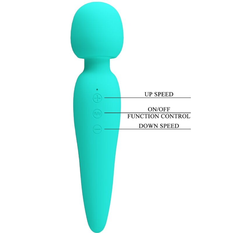 PRETTY LOVE - MEREDITH MASSAGER 12 VIBRATION MODES AQUA GREEN - NOCTURNA DESIRES