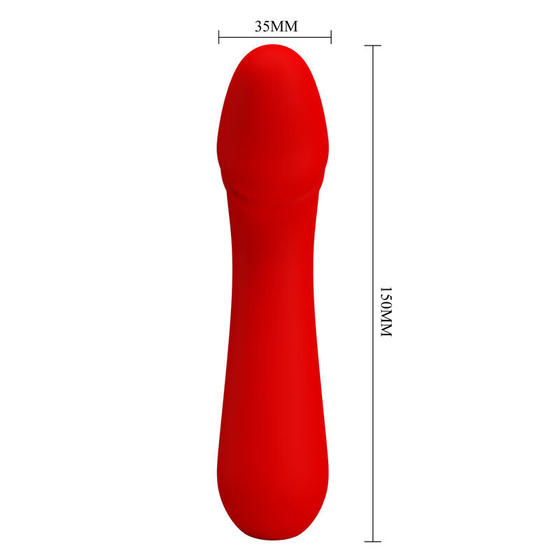 PRETTY LOVE - CETUS RECHARGEABLE VIBRATOR RED - NOCTURNA DESIRES