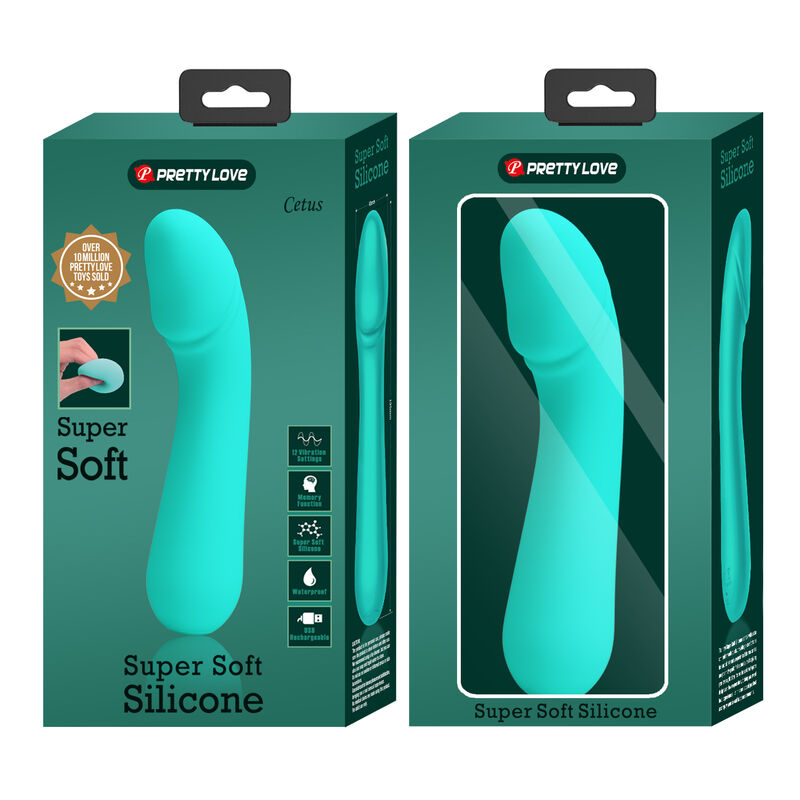 PRETTY LOVE - CETUS RECHARGEABLE VIBRATOR AQUA GREEN - NOCTURNA DESIRES
