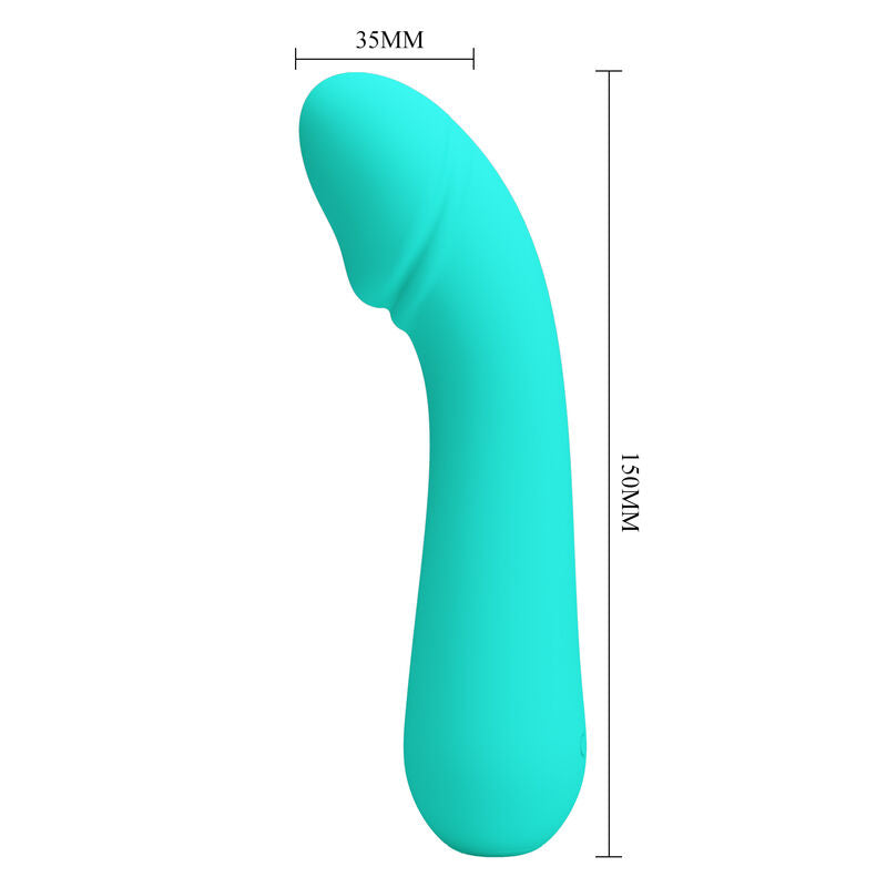 PRETTY LOVE - CETUS RECHARGEABLE VIBRATOR AQUA GREEN - NOCTURNA DESIRES