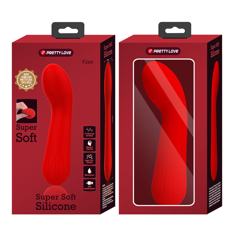 PRETTY LOVE - FAUN RECHARGEABLE VIBRATOR RED - NOCTURNA DESIRES