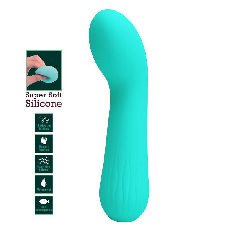 PRETTY LOVE - FAUN RECHARGEABLE VIBRATOR AQUA GREEN - NOCTURNA DESIRES