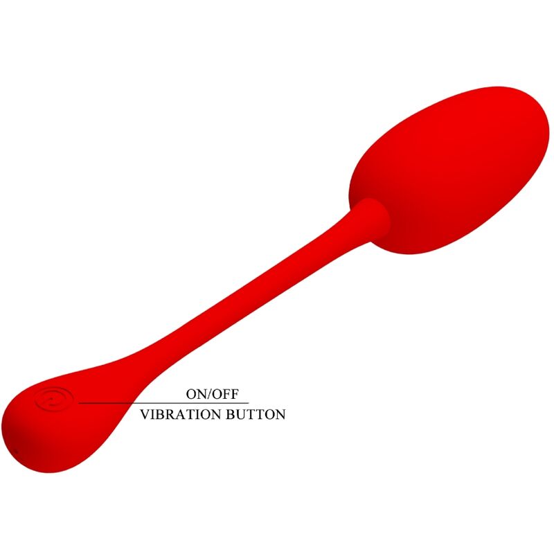 PRETTY LOVE - KNUCKER RED RECHARGEABLE VIBRATING EGG - NOCTURNA DESIRES