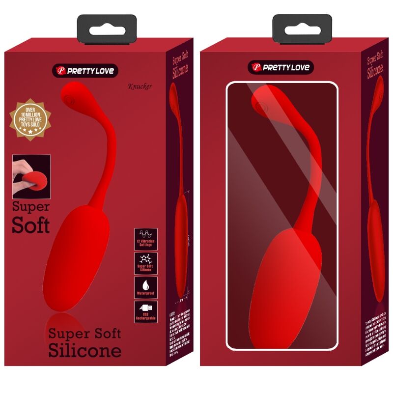 PRETTY LOVE - KNUCKER RED RECHARGEABLE VIBRATING EGG - NOCTURNA DESIRES