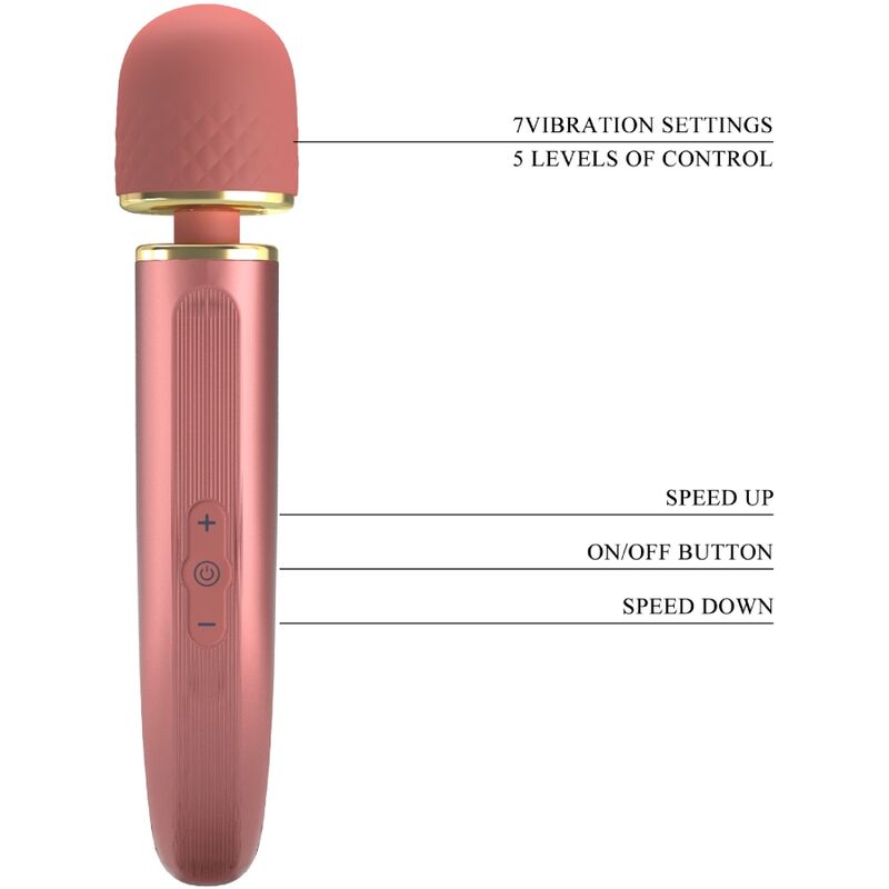 PRETTY LOVE - MASSAGER 7 VIBRATION MODES PINK - NOCTURNA DESIRES