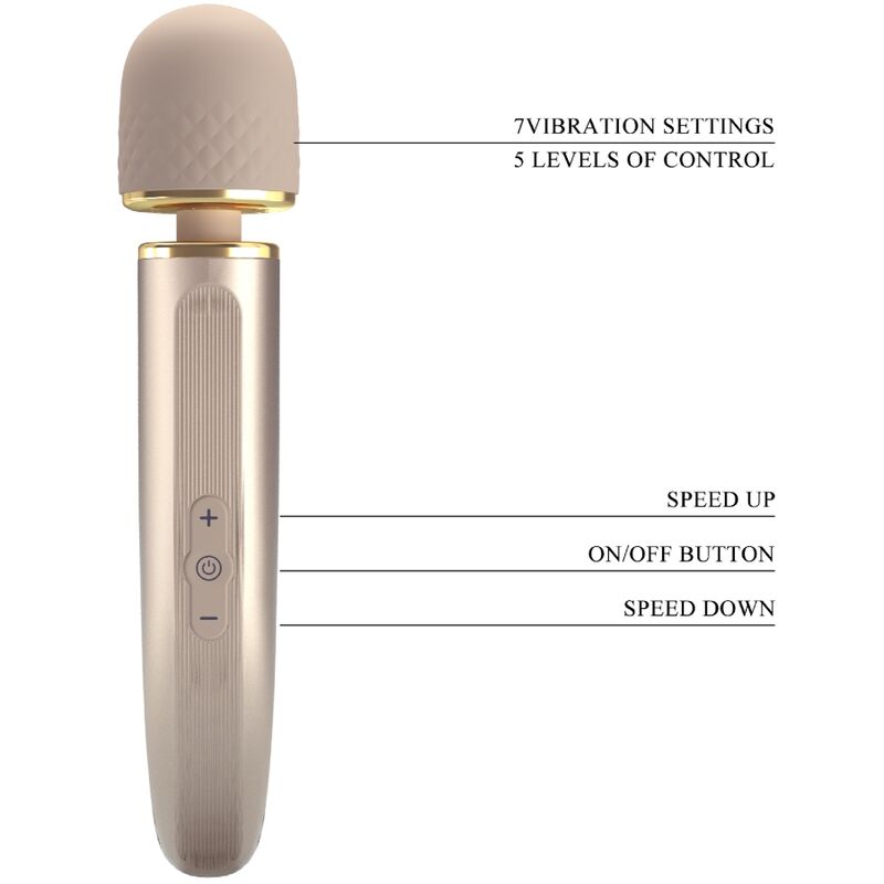 PRETTY LOVE - MASSAGER 7 VIBRATION MODES CHAMPAGNE - NOCTURNA DESIRES