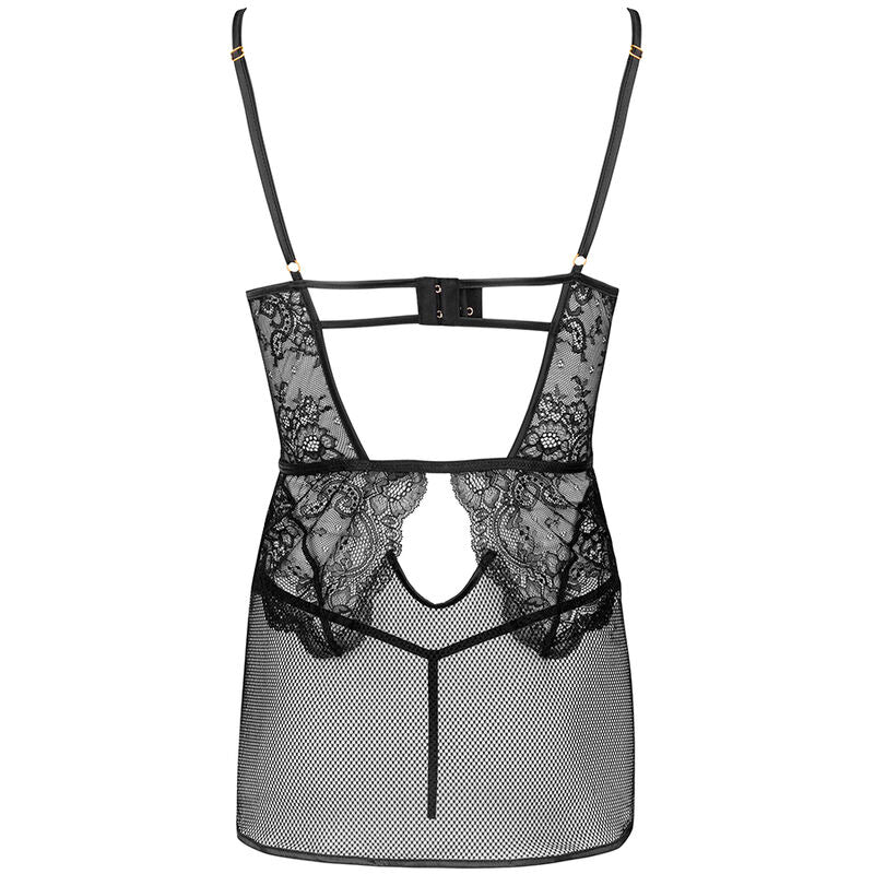 LIVCO CORSETTI FASHION - BARIRIN LC 90633 SHIRT + PANTY BLACK L/XL - NOCTURNA DESIRES