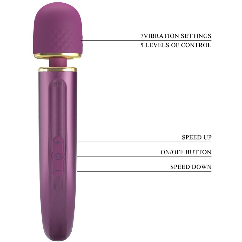 PRETTY LOVE - MASSAGER 7 VIBRATION MODES PURPLE - NOCTURNA DESIRES