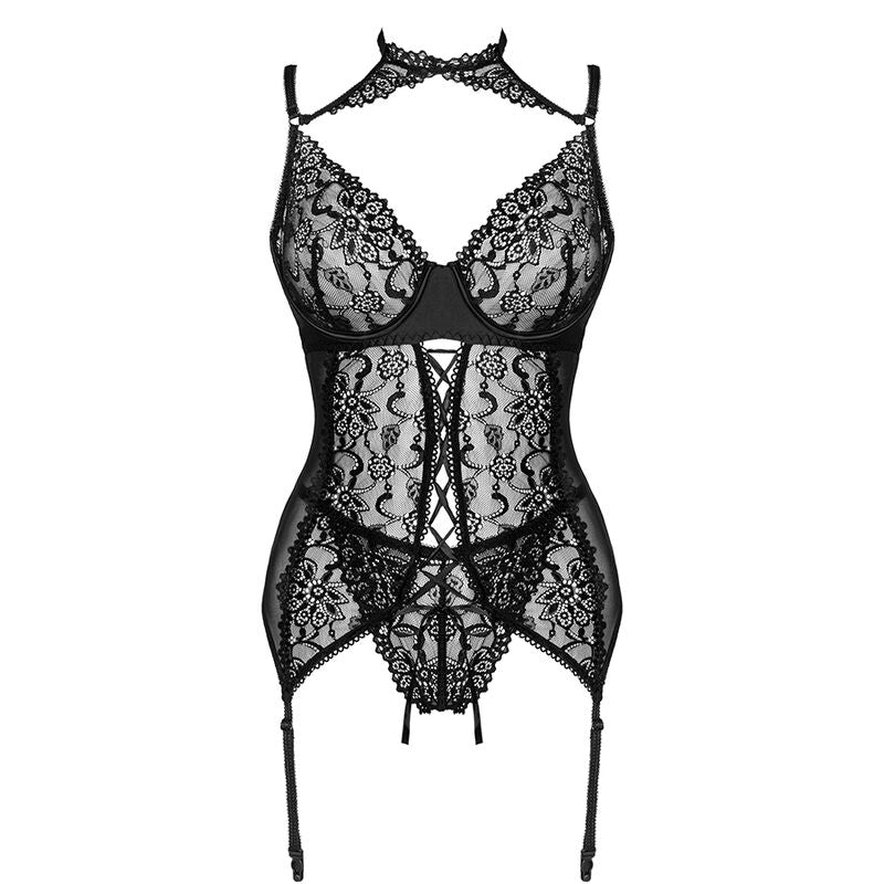 LIVCO CORSETTI FASHION - GIELLANDRA FOR THE SENSES COLLECTION CORSET + PANTY BLACK - NOCTURNA DESIRES