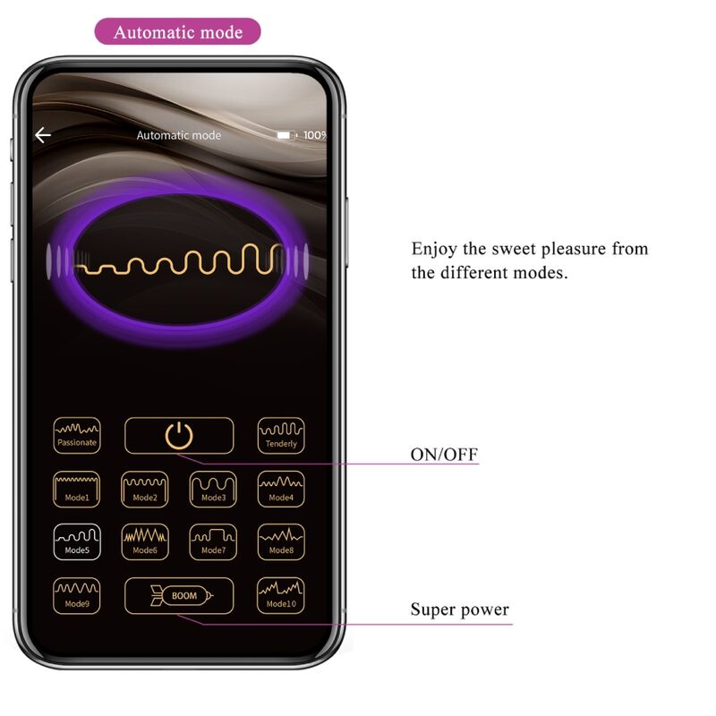 PRETTY LOVE - JAYLEEN VIBRATOR APP REMOTE CONTROL PURPLE - NOCTURNA DESIRES