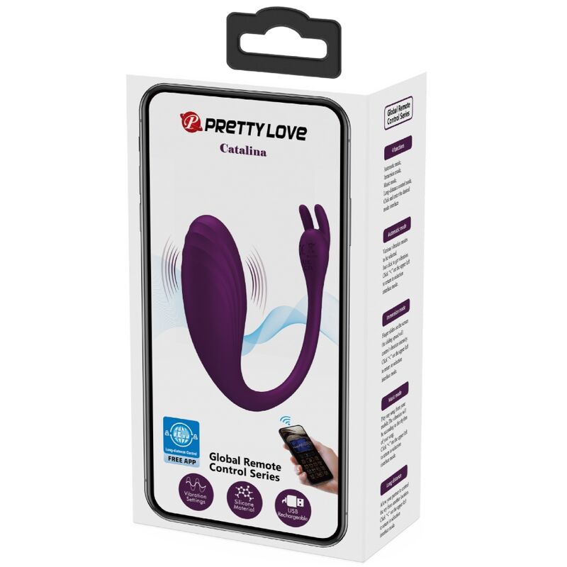 PRETTY LOVE - CATALINA VIBRATOR APP REMOTE CONTROL PURPLE - NOCTURNA DESIRES