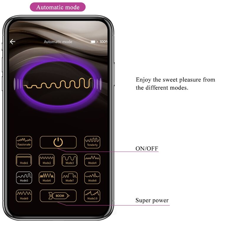 PRETTY LOVE - CATALINA VIBRATOR APP REMOTE CONTROL PURPLE - NOCTURNA DESIRES