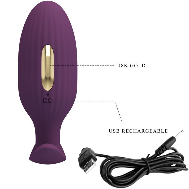 PRETTY LOVE - JEFFERSON APP CONTROLLED ANAL PLUG PURPLE - NOCTURNA DESIRES