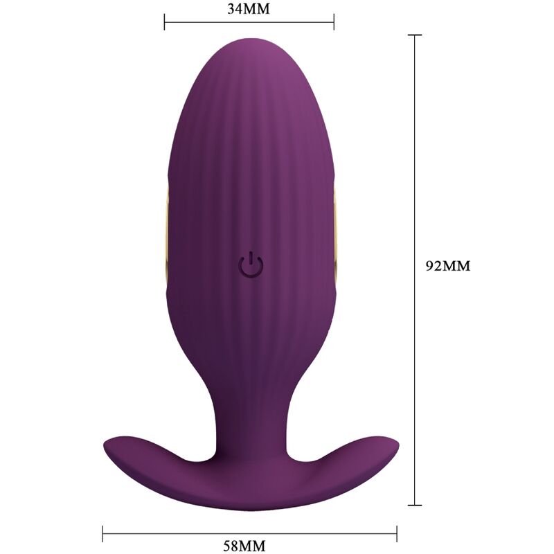PRETTY LOVE - JEFFERSON APP CONTROLLED ANAL PLUG PURPLE - NOCTURNA DESIRES