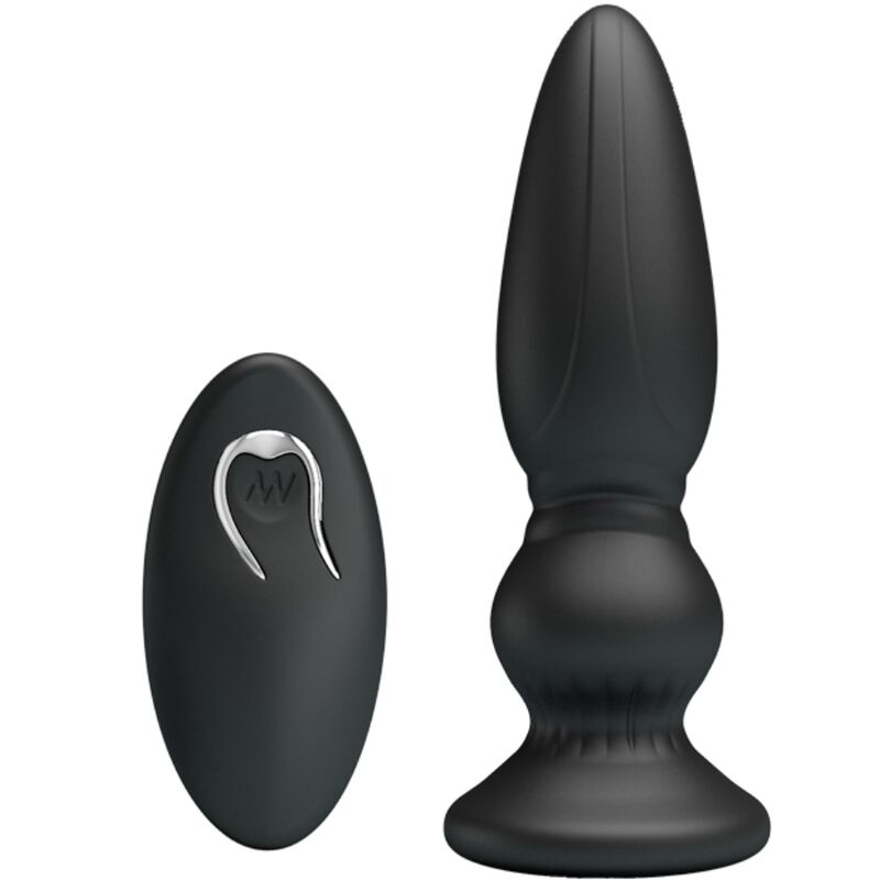 MR PLAY - POWERFUL VIBRATOR REMOTE CONTROL ANAL PLUG BLACK - NOCTURNA DESIRES