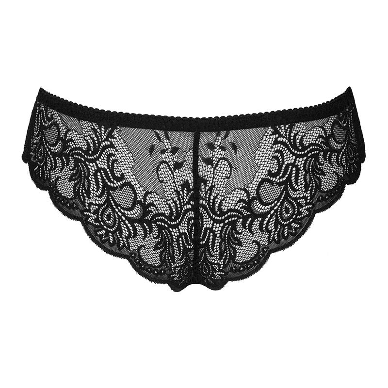 LIVCO CORSETTI FASHION - LOVE STORY LC 90679 PANTY CROTCHLESS BLACK - NOCTURNA DESIRES