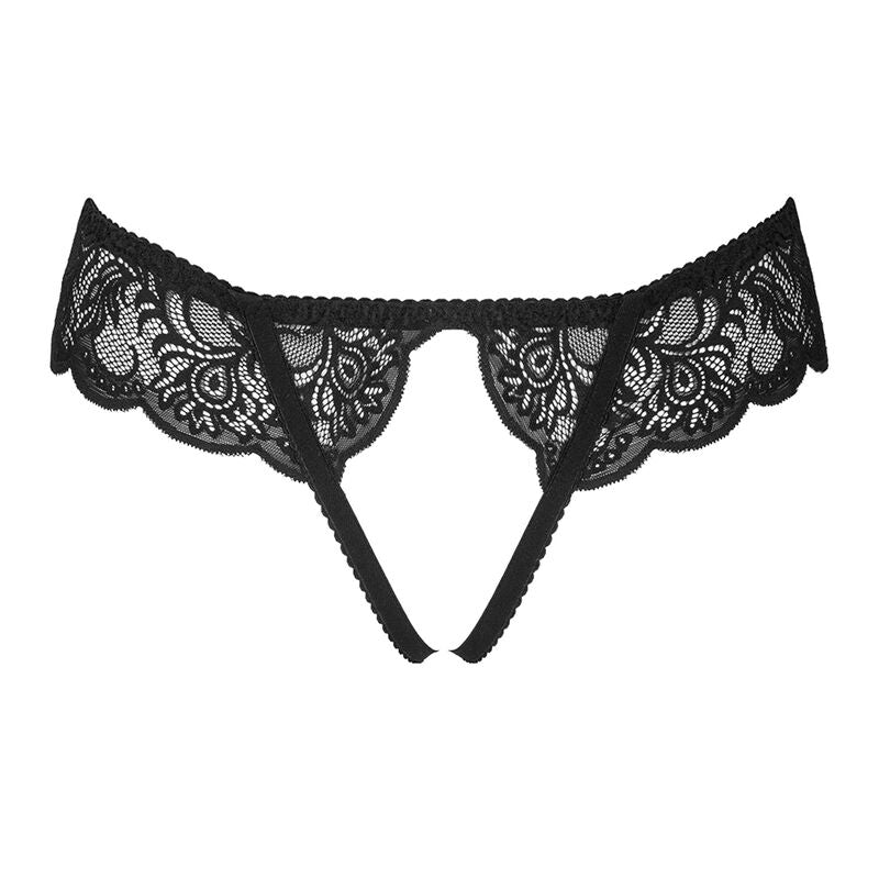LIVCO CORSETTI FASHION - LOVE STORY LC 90679 PANTY CROTCHLESS BLACK L/XL - NOCTURNA DESIRES