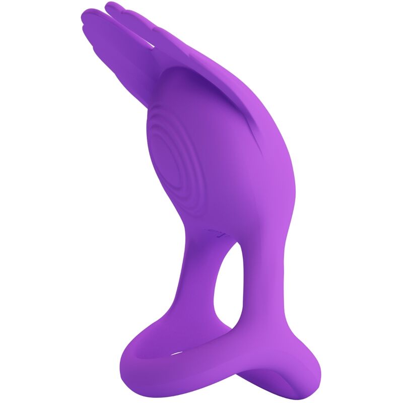 PRETTY LOVE - SILAS VIBRANT PENIS RING 7 VIBRATIONS PURPLE SILICONE - NOCTURNA DESIRES