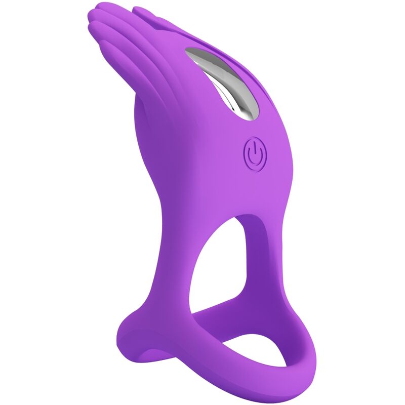 PRETTY LOVE - SILAS VIBRANT PENIS RING 7 VIBRATIONS PURPLE SILICONE - NOCTURNA DESIRES